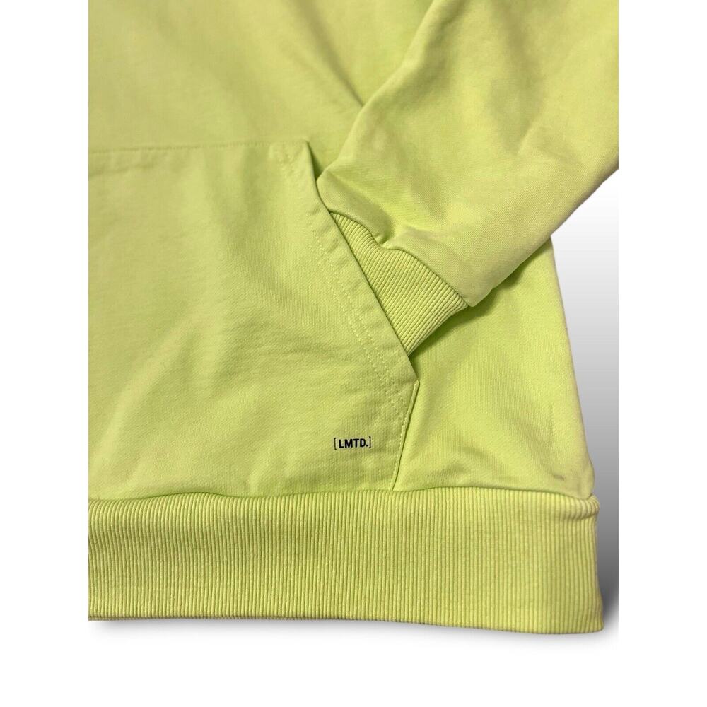 Biink Neon Yellow Green Hoodie Size XL Unisex Graphics Logo No Hoodie String - Picture 10 of 13